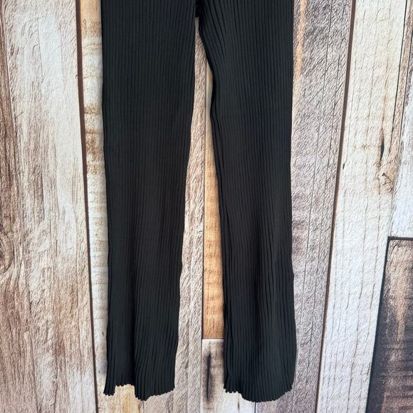 Helmut Lang Pants Black Pleated Knit Medium Luxury Capsule Versatile Minimalist - Picture 4 of 9